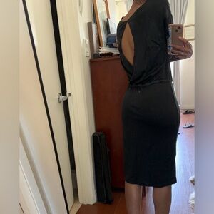 Grana 100% Silk Dress with Drawstring Waist & Open Back